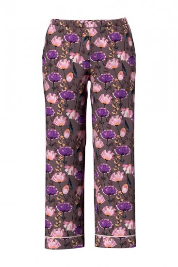Ulla Popken 850903 Pijama de flores pack de 2 Marrón - Pijamas/ropa de estar en casa - 