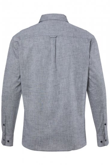 JP1880 850931 Camisa de chambray de manga larga Negro TALL - TALL camisas - Camisas TALL para hombre alto