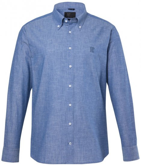 JP1880 850931 Camisa de chambray de manga larga Azul denim TALL - TALL camisas - Camisas TALL para hombre alto