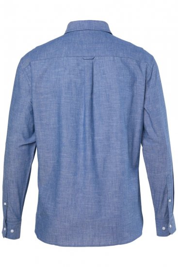 JP1880 850931 Camisa de chambray de manga larga Azul denim TALL - TALL camisas - Camisas TALL para hombre alto
