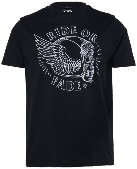 JP1880 851008 Camiseta con estampado en el pecho Negro TALL - TALL camisas - Camisetas para hombres altos