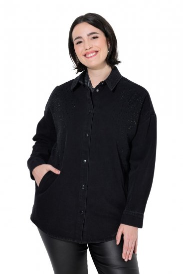 Ulla Popken 851036 Chaqueta vaquera Antracita - Chaquetas - Chaquetas para mujer en tallas grandes