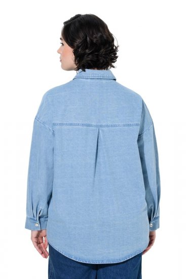 Ulla Popken 851036 Chaqueta vaquera Azul claro - Chaquetas - Chaquetas para mujer en tallas grandes