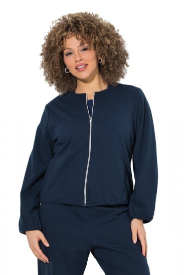 Ulla Popken 851040 Sudadera con cremallera Azul marino - Sudaderas - Sudaderas de mujer tallas grandes