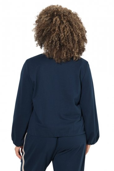 Ulla Popken 851040 Sudadera con cremallera Azul marino - Sudaderas - Sudaderas de mujer tallas grandes