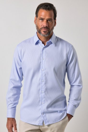 JP1880 851051 Camisa de vestir sin plancha manga larga Azul claro TALL - TALL camisas - Camisas TALL para hombre alto
