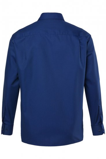 JP1880 851055 Camisa de vestir estampada sin plancha manga larga Azul marino TALL - TALL camisas - Camisas TALL para hombre alto