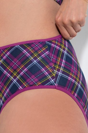 Ulla Popken 851070 Bragas de cuadros de algodón orgánico pack de 5 Violeta - Bragas - 