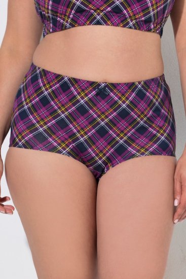 Ulla Popken 851071 Bragas de cuadros de algodón orgánico pack de 2 Violeta - Bragas - 