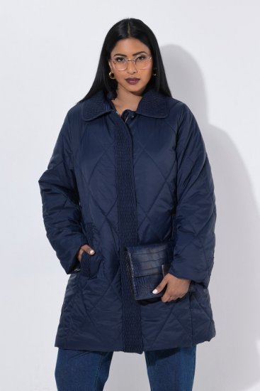 Ulla Popken 851123 Chaqueta acolchada Azul marino - Chaquetas - Chaquetas para mujer en tallas grandes