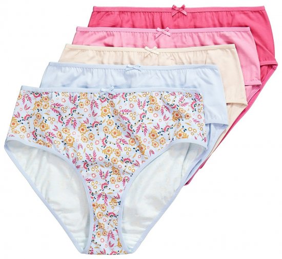 Ulla Popken 851140 Bragas de flores pack de 5 Rosa - Bragas - 