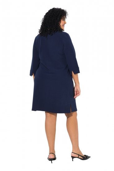Ulla Popken 851220 Vestido con manga 3/4 Azul marino - Vestidos - Vestidos para todas las tallas