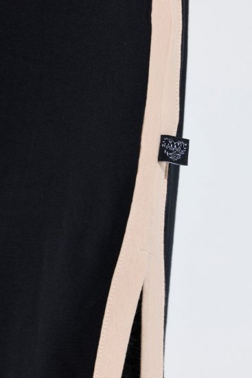 Ulla Popken 851237 Camisón de rayas Negro - Camisones - 