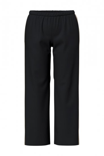 Ulla Popken 851245 Pijama de rayas Negro - Pijamas/ropa de estar en casa - 