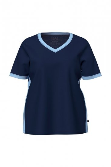 Ulla Popken 851245 Pijama de rayas Azul marino - Pijamas/ropa de estar en casa - 