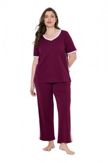 Ulla Popken 851245 Pijama Rojo baya - Pijamas/ropa de estar en casa - 