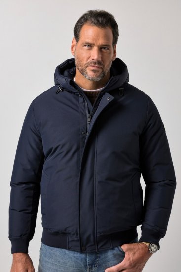 JP1880 851320 Chaqueta con capucha y forro cálido Azul marino - Chaquetas - Chaquetas Tallas Grandes 2XL-8XL