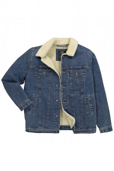 JP1880 851363 Chaqueta vaquera con forro de borreguito Azul denim - Chaquetas - Chaquetas Tallas Grandes 2XL-8XL