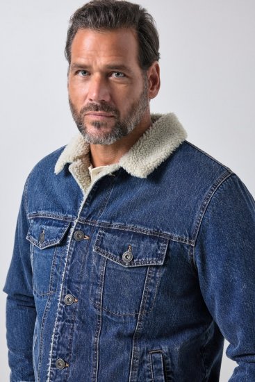 JP1880 851363 Chaqueta vaquera con forro de borreguillo Azul denim TALL - TALL chaquetas - Chaquetas TALL para hombre alto