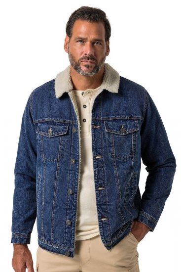 JP1880 851363 Chaqueta vaquera con forro de borreguillo Azul denim TALL - TALL chaquetas - Chaquetas TALL para hombre alto