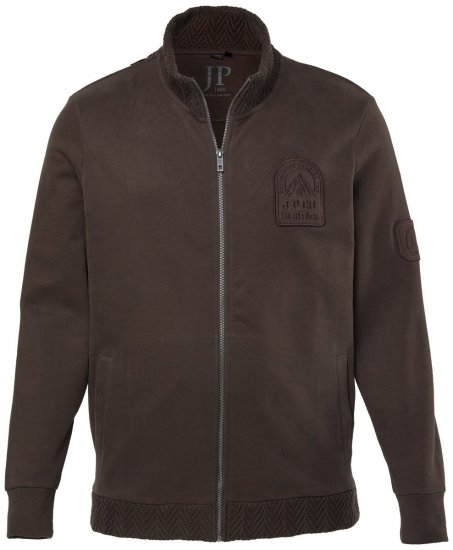 JP1880 851387 Chaqueta de chándal con cremallera Avellana TALL - TALL sudaderas - Sudaderas TALL para hombre alto