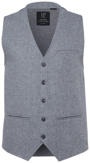 JP1880 851399 Chaleco en mezcla de lana con espalda de punto Gris claro - Trajes - Trajes 2XL-8XL