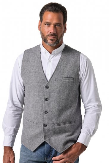 JP1880 851399 Chaleco en mezcla de lana con espalda de punto Gris claro - Trajes - Trajes 2XL-8XL