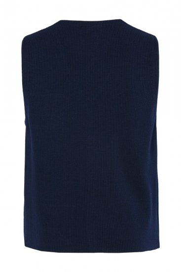 JP1880 851421 Chaleco de punto con cuello de pico Azul marino - Trajes - Trajes 2XL-8XL
