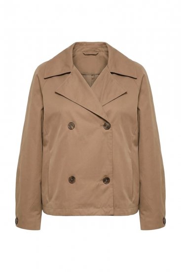 Ulla Popken 851435 Gabardina Marrón - Abrigos - Abrigos de talla grande