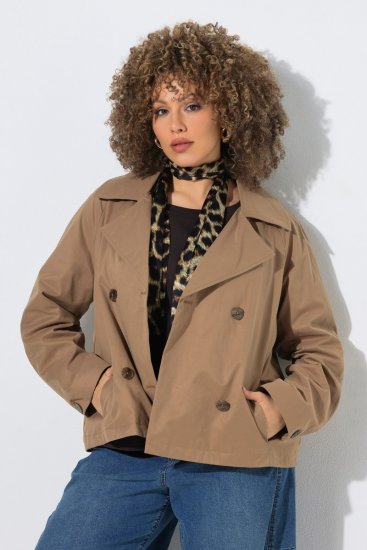 Ulla Popken 851435 Gabardina Marrón - Abrigos - Abrigos de talla grande