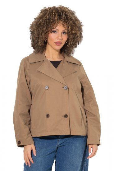 Ulla Popken 851435 Gabardina Marrón - Abrigos - Abrigos de talla grande