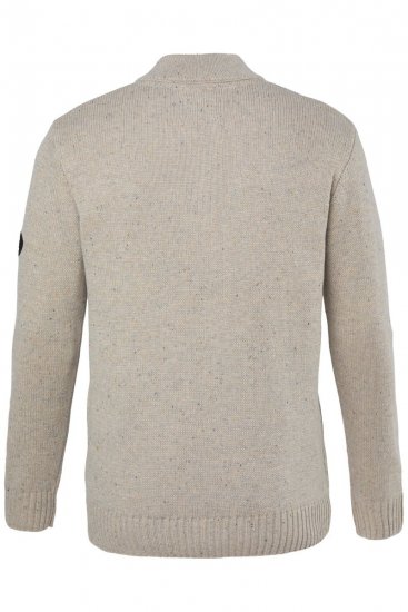 JP1880 851436 Jersey de punto con cuello abotonado Marrón nuez TALL - TALL sudaderas - Sudaderas TALL para hombre alto