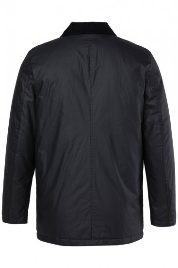 JP1880 851493 Chaqueta encerada con cuello de pana Negro - Chaquetas - Chaquetas Tallas Grandes 2XL-8XL