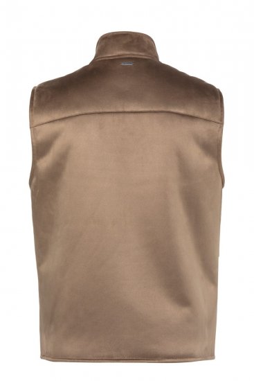 JP1880 851516 Chaleco en ante sintético con forro teddy Beige - Chaquetas - Chaquetas Tallas Grandes 2XL-8XL