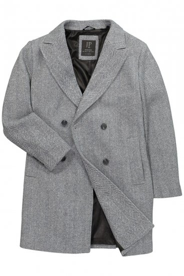 JP1880 851613 Cruzado Abrigo de lana Gris oscuro - Chaquetas - Chaquetas Tallas Grandes 2XL-8XL