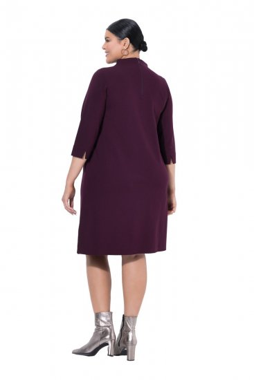 Ulla Popken 851664 Vestido de jersey con cuello alto Ciruela - Vestidos - Vestidos para todas las tallas