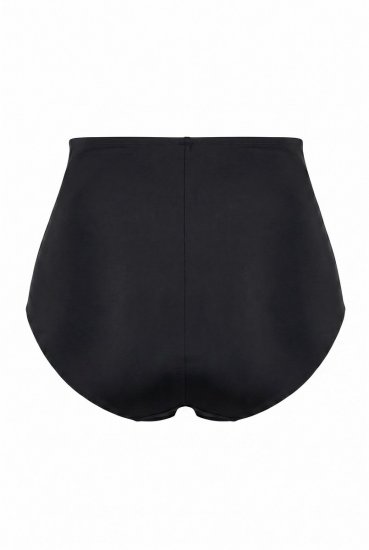 Ulla Popken 851700 Bragas de cuadros de talle alto con encaje Negro - Bragas - 