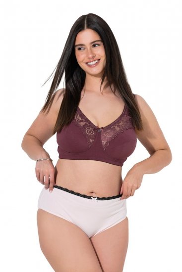 Ulla Popken 851711 Bragas de flores pack de 5 Marrón - Bragas - 