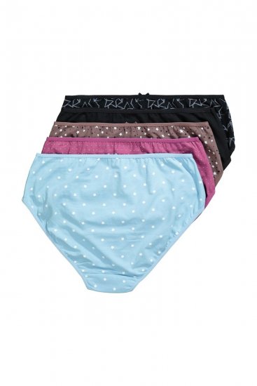 Ulla Popken 851714 Bragas con estampado pack de 5 Negro - Bragas - 