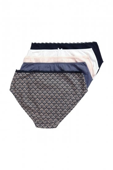 Ulla Popken 851730 Bragas con estampado pack de 5 Beige - Bragas - 