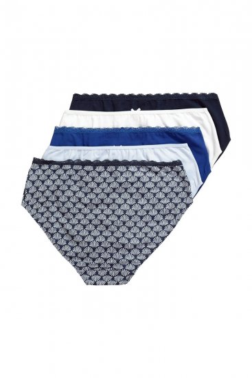 Ulla Popken 851730 Bragas con estampado pack de 5 Azul claro - Bragas - 
