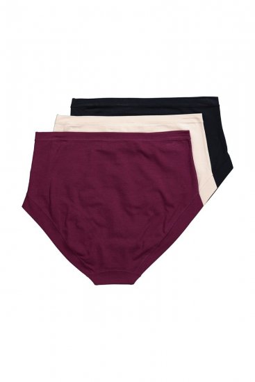 Ulla Popken 851736 Bragas de talle alto pack de 3 Negro - Bragas - 