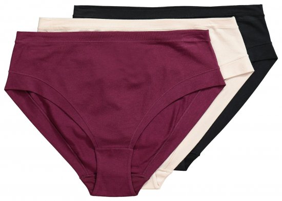 Ulla Popken 851739 Bragas pack de 3 Negro - Bragas - 