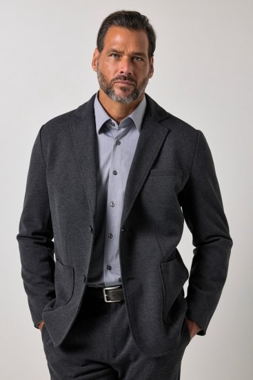 JP1880 Naples Flexnamic Blazer de punto Gris oscuro jaspeado - Trajes - Trajes 2XL-8XL
