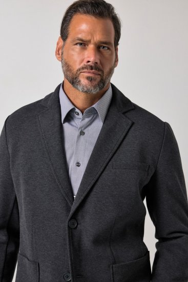 JP1880 Naples Flexnamic Blazer de punto Gris oscuro jaspeado - Trajes - Trajes 2XL-8XL