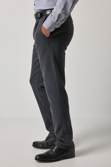 JP1880 Naples Flexnamic Pantalón de punto Gris oscuro jaspeado - Trajes - Trajes 2XL-8XL