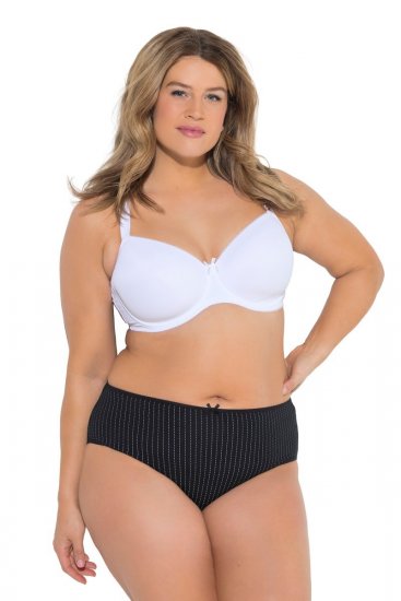 Ulla Popken 851752 Bragas de rayas pack de 5 Negro - Bragas - 