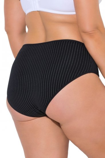 Ulla Popken 851752 Bragas de rayas pack de 5 Negro - Bragas - 