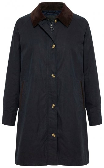 Ulla Popken 851765 Abrigo de pana Azul marino - Abrigos - Abrigos de talla grande
