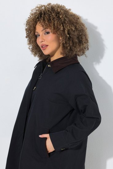 Ulla Popken 851765 Abrigo de pana Azul marino - Abrigos - Abrigos de talla grande